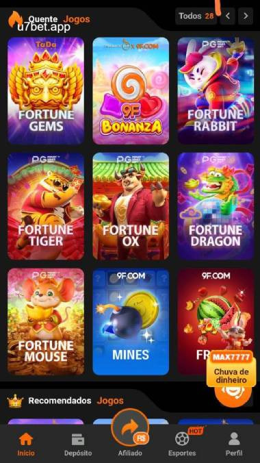 Aplicativo móvel U7BET para iOS e Android